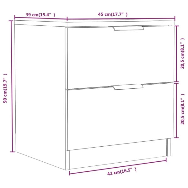 Oldham Bedside Cabinet Engineered Wood – White, 2