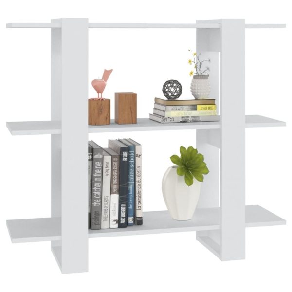 Scenic Book Cabinet/Room Divider 100x30x87 cm – White