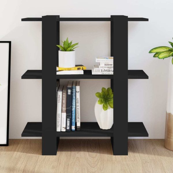 Thorne Book Cabinet/Room Divider 80x30x87 cm – Black