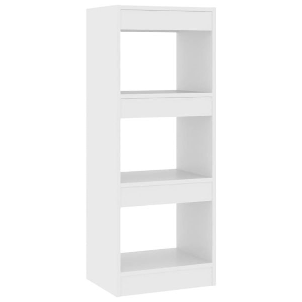 Coralville Book Cabinet/Room Divider 40x30x103 cm Engineered Wood – White
