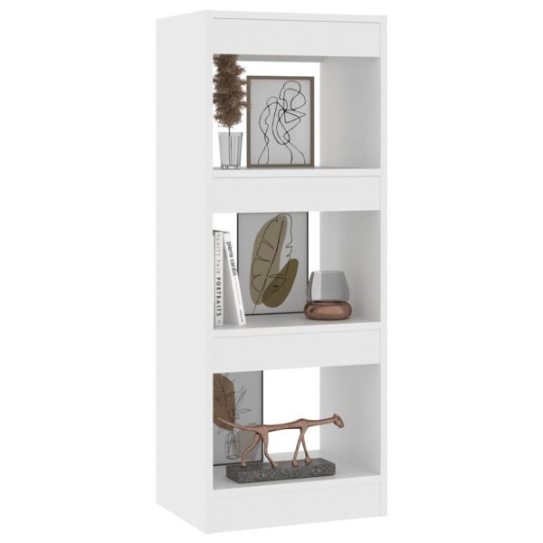 Coralville Book Cabinet/Room Divider 40x30x103 cm Engineered Wood – White