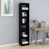 Paramount Book Cabinet/Room Divider 40x30x198 cm – Black