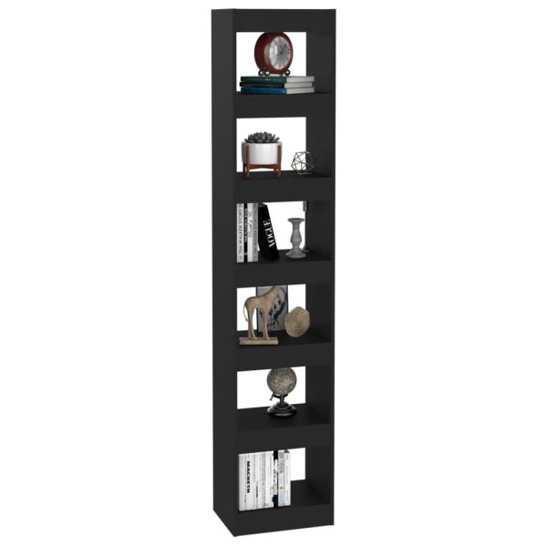 Paramount Book Cabinet/Room Divider 40x30x198 cm – Black