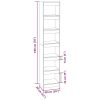 Paramount Book Cabinet/Room Divider 40x30x198 cm – Black