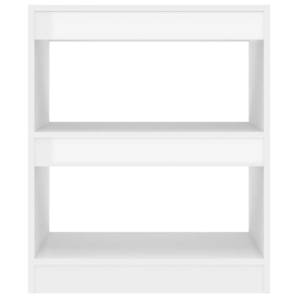 Bloomington Book Cabinet/Room Divider 60x30x72 cm – High Gloss White