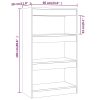 Houma Book Cabinet/Room Divider 60x30x103 cm Engineered Wood – White