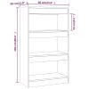 Houma Book Cabinet/Room Divider 60x30x103 cm Engineered Wood – Black