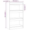 Houma Book Cabinet/Room Divider 60x30x103 cm Engineered Wood – High Gloss White