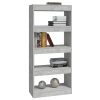 Dyer Book Cabinet/Room Divider 60x30x135 cm Engineered Wood – Concrete Grey