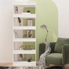 Portlethen Book Cabinet/Room Divider 60x30x166 cm Engineered Wood – White