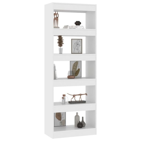 Portlethen Book Cabinet/Room Divider 60x30x166 cm Engineered Wood – White
