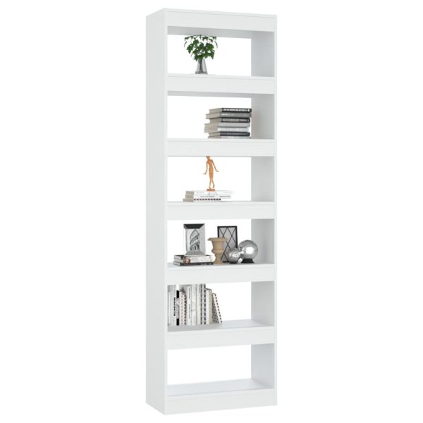 Boerne Book Cabinet/Room Divider 60x30x198 cm – White