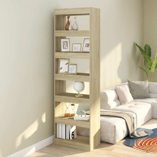 Boerne Book Cabinet/Room Divider 60x30x198 cm – Sonoma oak