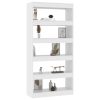 Settlement Book Cabinet/Room Divider 80x30x166 cm Engineered Wood – White