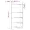 Settlement Book Cabinet/Room Divider 80x30x166 cm Engineered Wood – Black