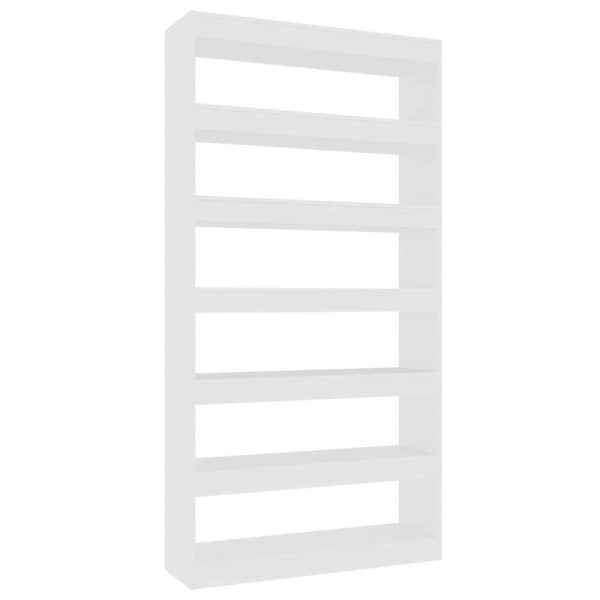 Hopewell Book Cabinet/Room Divider 100x30x198 cm Engineered wood – White