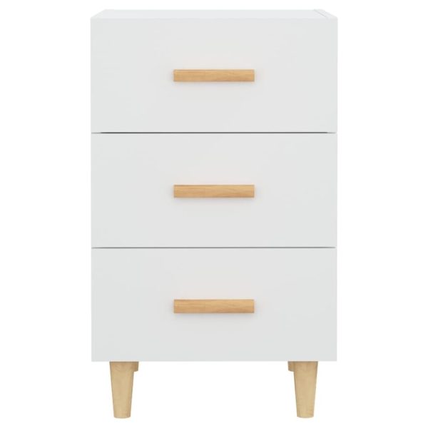 Bismarck Bedside Cabinet 40x40x66 cm Engineered Wood – White