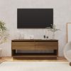 Hickam TV Cabinet 102x41x44 cm Engineered Wood – Brown Oak