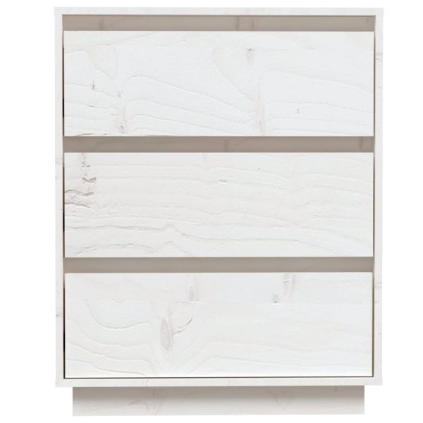 Sideboard 60x34x75 cm Solid Wood Pine – White