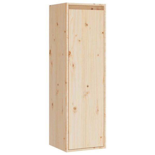 Wall Cabinet 30x30x100 cm Solid Wood Pine – Brown, 2