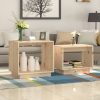 Nesting Coffee Tables 2 pcs Solid Wood Pine – Brown