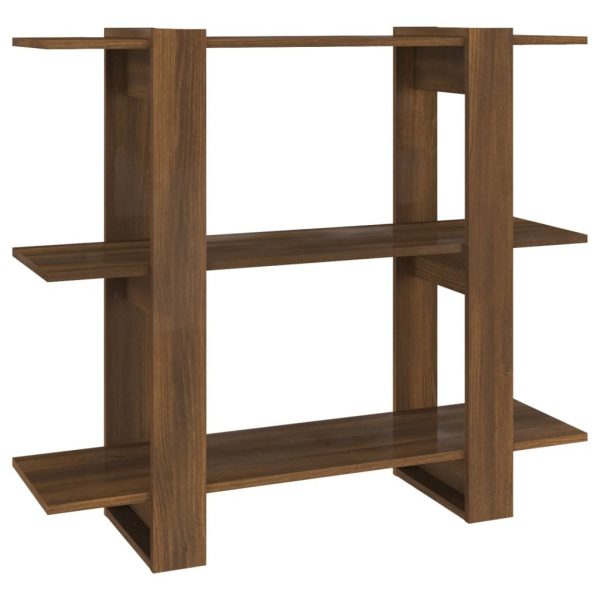 Scenic Book Cabinet/Room Divider 100x30x87 cm – Brown Oak