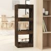 Coralville Book Cabinet/Room Divider 40x30x103 cm Engineered Wood – Smoked Oak