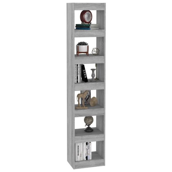 Paramount Book Cabinet/Room Divider 40x30x198 cm – Grey Sonoma