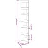 Paramount Book Cabinet/Room Divider 40x30x198 cm – Grey Sonoma