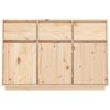 Sideboard 110x34x75 cm Solid Wood Pine – Brown