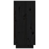 Sideboard 110x34x75 cm Solid Wood Pine – Black