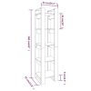 Suamico Book Cabinet/Room Divider 41x35x160 cm Solid Wood Pine – Brown