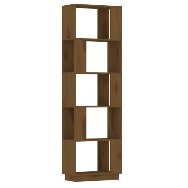 Adelphi Book Cabinet/Room Divider 51x25x163.5 cm Solid Wood Pine – Honey Brown