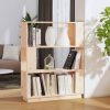 Coppell Book Cabinet/Room Divider 80x25x101 cm Solid Wood Pine – Brown