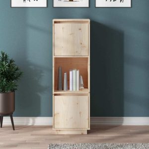 Highboard 38x35x117 cm Solid Wood Pine – Brown