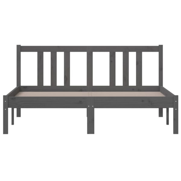 Trott Bed Frame Solid Wood – DOUBLE, Grey