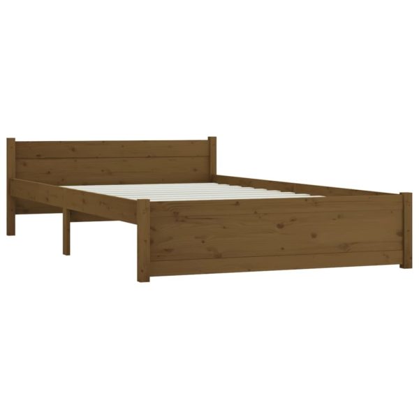 Amesbury Bed Frame Solid Wood – DOUBLE, Honey Brown