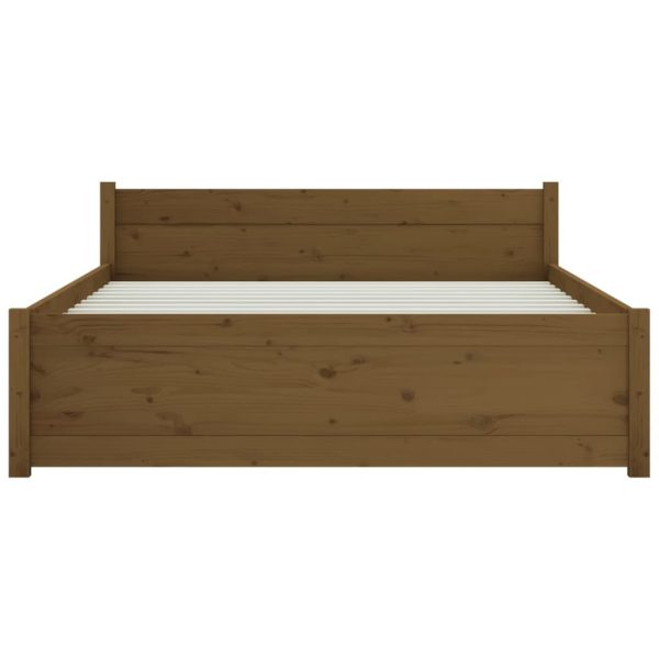 Amesbury Bed Frame Solid Wood – DOUBLE, Honey Brown