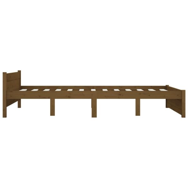 Amesbury Bed Frame Solid Wood – DOUBLE, Honey Brown