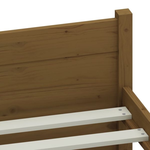 Amesbury Bed Frame Solid Wood – DOUBLE, Honey Brown