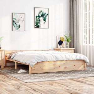 Amesbury Bed Frame Solid Wood – KING, Brown