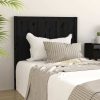 Bed Headboard Solid Pine Wood – 95.5x4x100 cm, Black