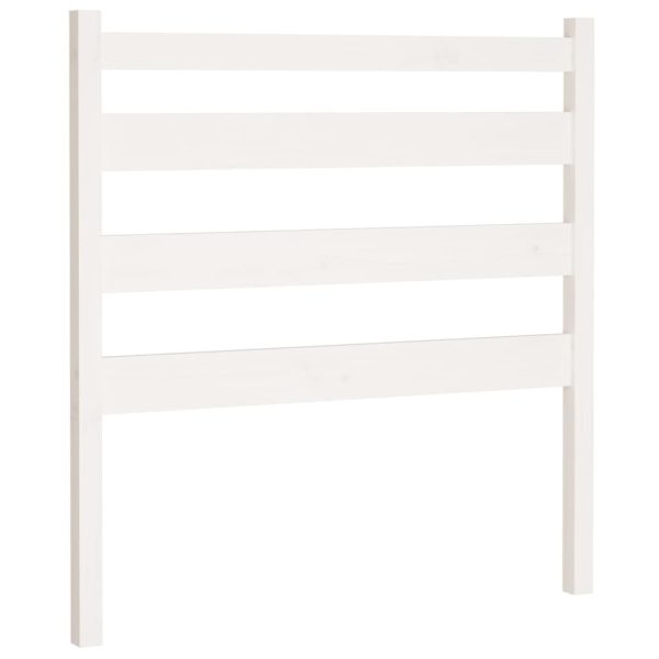 Bed Headboard Solid Wood Pine – 96x4x100 cm, White