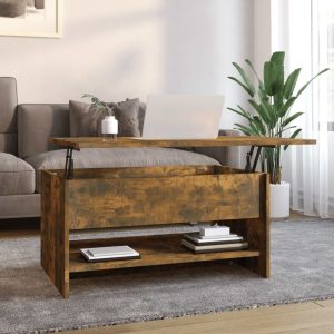 Coffee Table 80x50x40 cm Engineered Wood – Smoked Oak