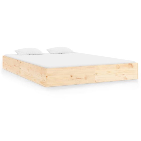 Bed Frame Solid Wood – QUEEN, Brown