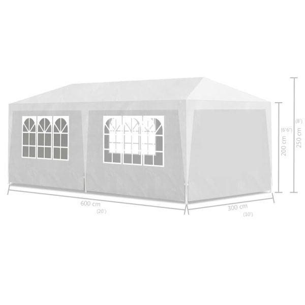 Party Tent – 3×6 m, White