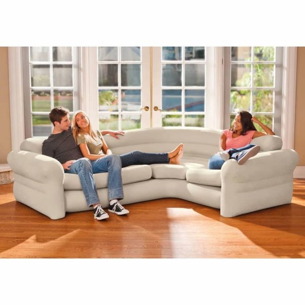 Edrom Intex Inflatable Corner Sofa/Couch 257x203x76 cm