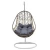 Arcadia Furniture Rocking Egg Chair – Oatmeal and Grey