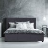 Jupiter Luxury Gas Lift Bed with Headboard (Model 1) – DOUBLE, Charcoal