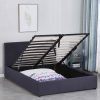 Jupiter Luxury Gas Lift Bed with Headboard (Model 1) – DOUBLE, Charcoal